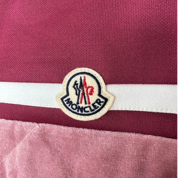 NWT Moncler Purple & Pink Mixed Media Sleeveless Velvet Short Vest L - Picture 3 of 15